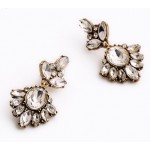 Glam Crystal Wisteria Marquise Stud Earrings 